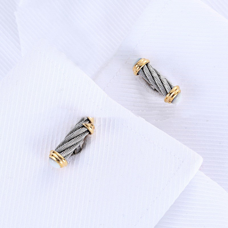 French Stainless Steel Cufflinks Men – view 5