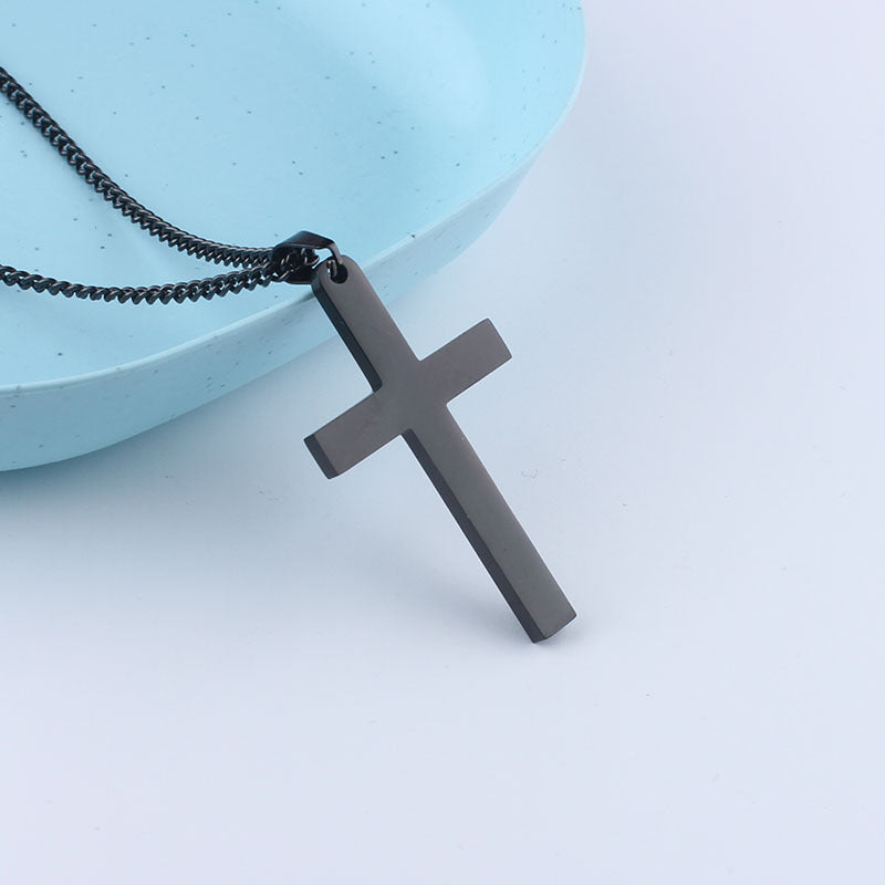 Cross Necklace Minimalist Stainless Steel Accessory – view 4