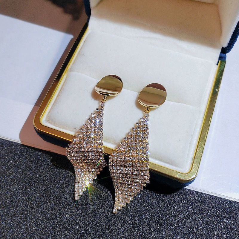 Rhinestone Pave Rhombus Statement Earrings – view 7