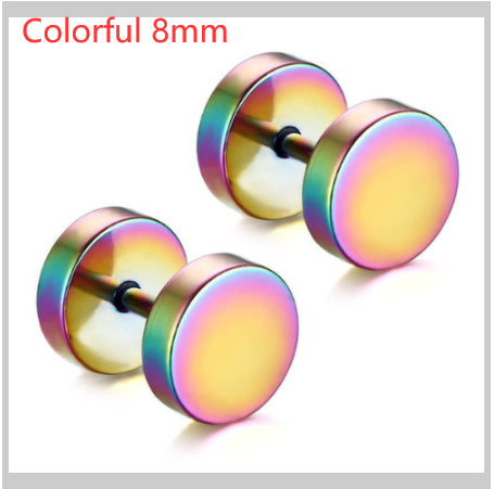 8mm Barbell Ear Studs – Stainless Steel, Punk Gothic – view 24