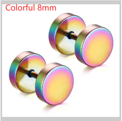 8mm Barbell Ear Studs – Stainless Steel, Punk Gothic – view 24