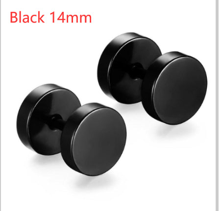 8mm Barbell Ear Studs – Stainless Steel, Punk Gothic – view 9