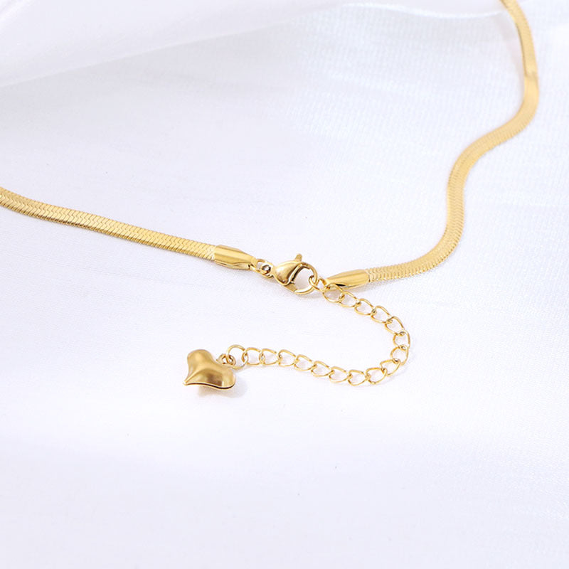 Female 18K Gold Titanium Steel Snake Bone Chain Ins Wind Necklace Niche – view 3