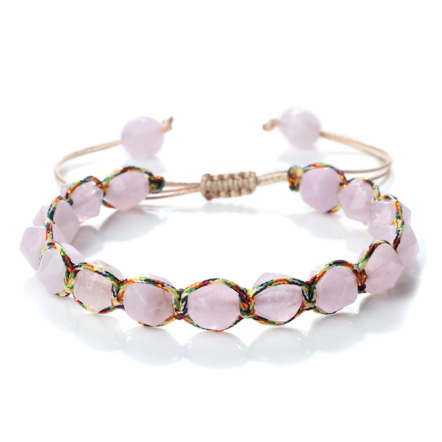 Creative Spaced Diamond-Cut Braided Bracelet – view 7