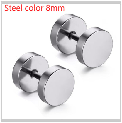 8mm Barbell Ear Studs – Stainless Steel, Punk Gothic – view 25