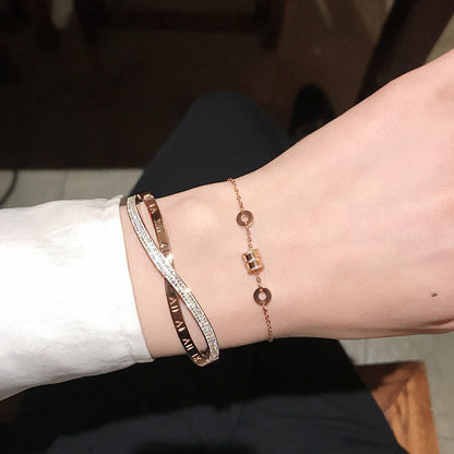 Cross Bracelet Titanium Steel 18k Gold Plated Bracelet – view 2