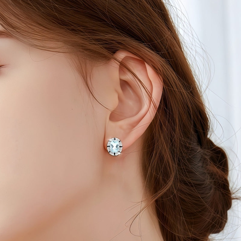 Natural Colored Gemstone Crystal Topaz EarringsMade Of 925 Sterling Silver – view 3