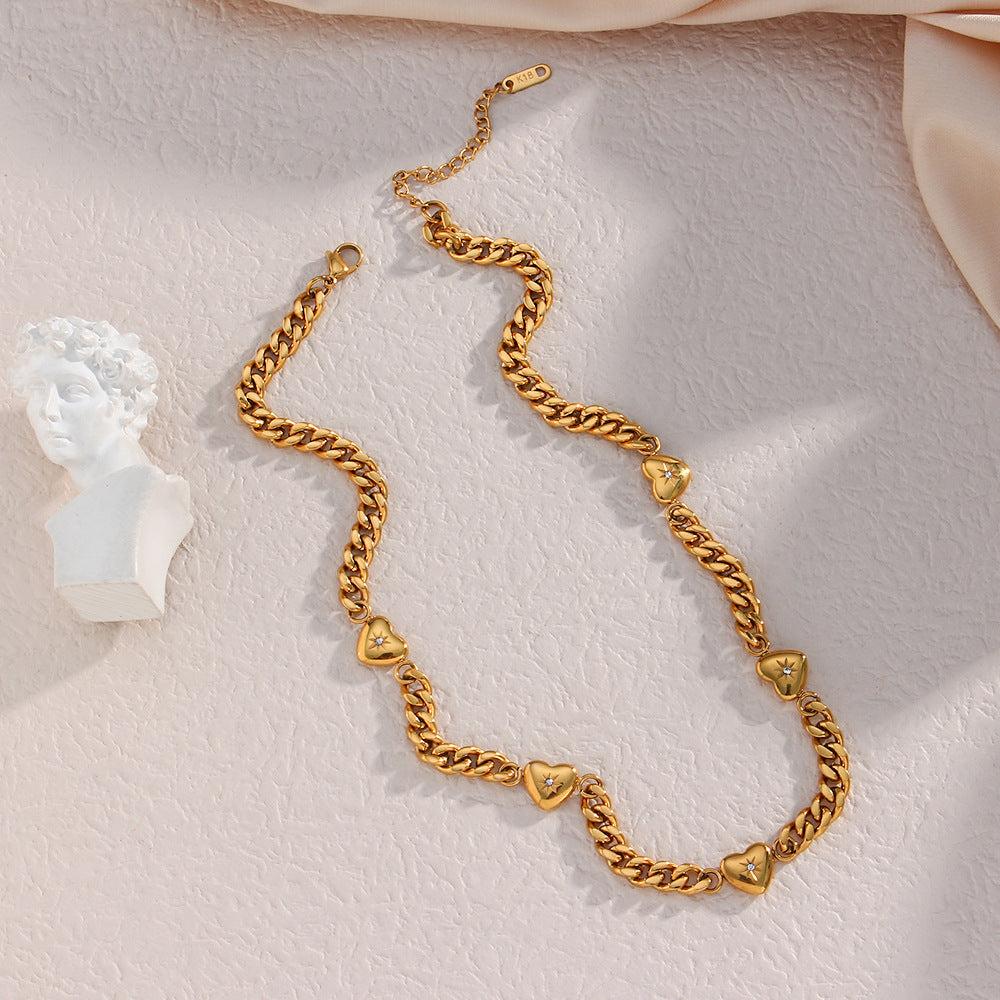 Stainless Steel Plated 18k Gold Cuban Chain Necklace – view 5