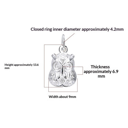 Sterling Silver Jewelry Pendant Cute Owl Pendant – view 6
