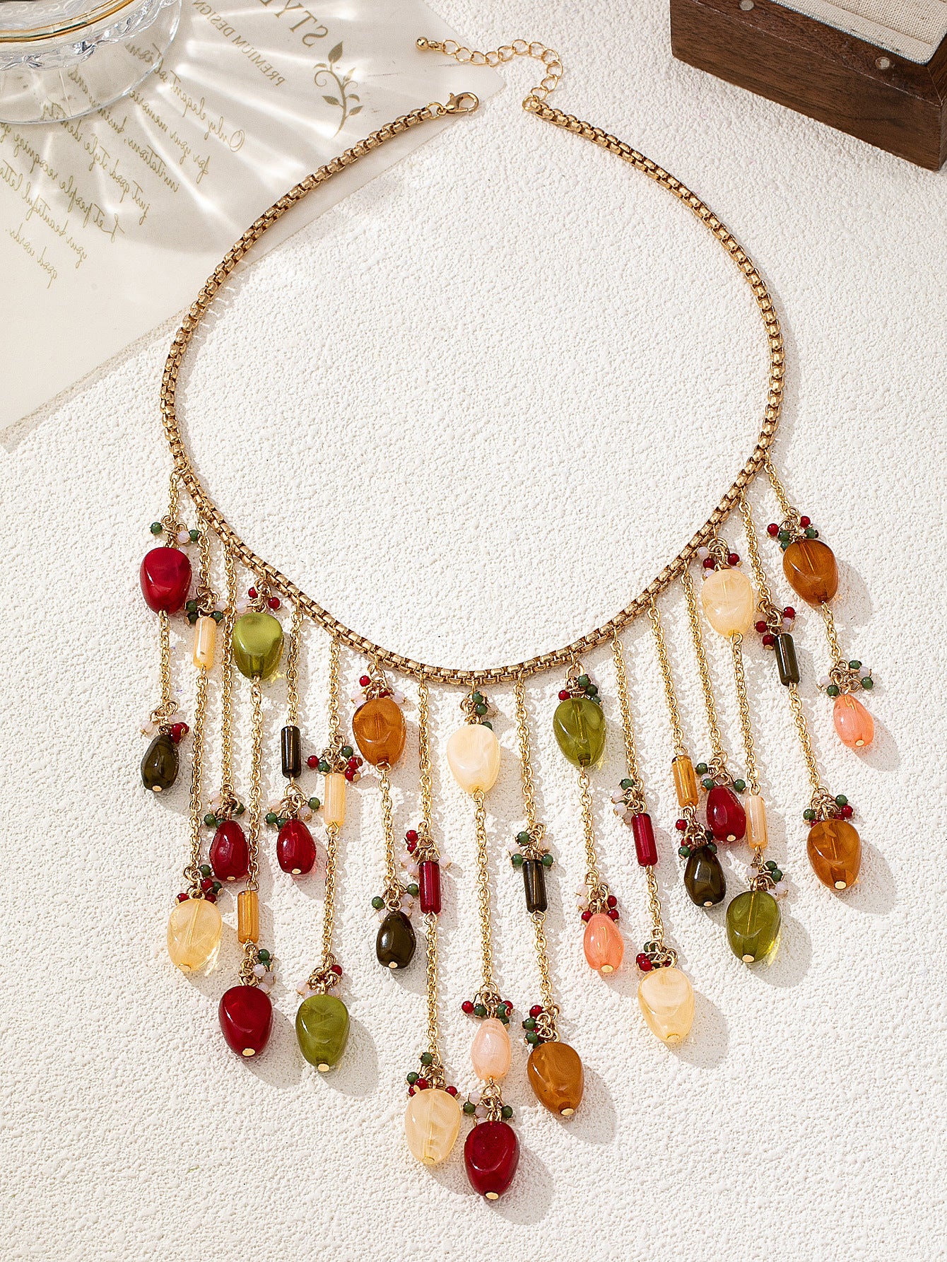 Personalized Western-style Waterdrop Tassel Necklace – view 6