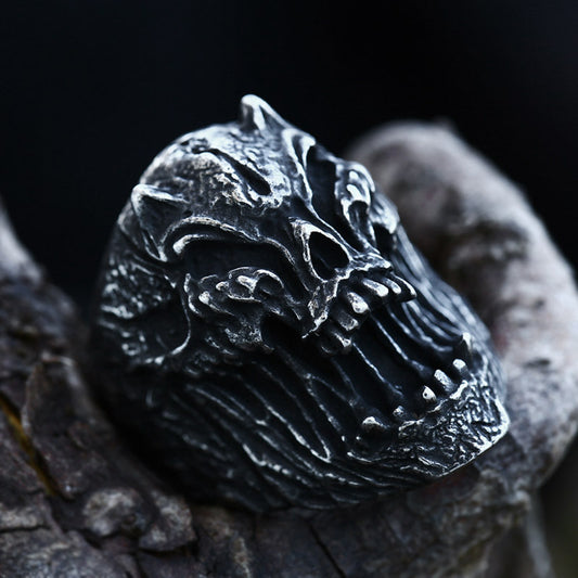 Stainless Steel Skull Ring Punk