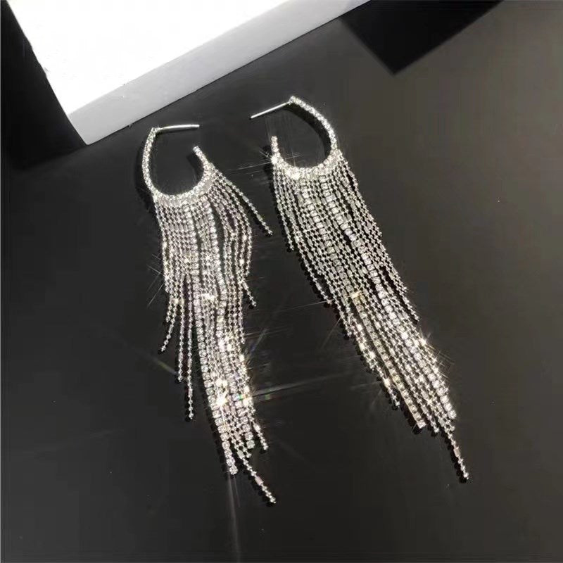 Electroplated Silver Needle Earrings
