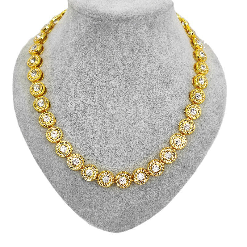 Double Gold Chain Full Diamond Hip Hop Rap Hip Hop Necklace – view 2