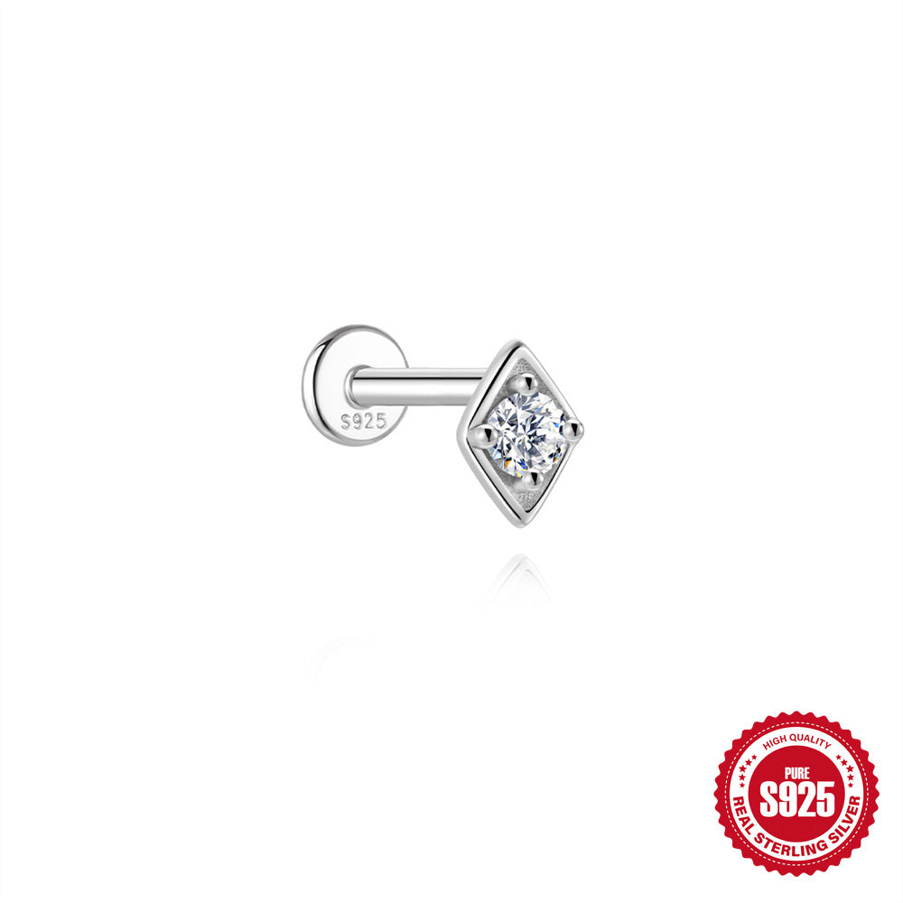 S925 Sterling Silver Moissanite Stud Earrings For Women – view 6