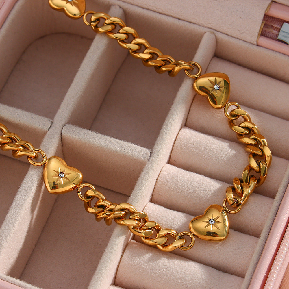 Stainless Steel Plated 18k Gold Cuban Chain Necklace – view 7