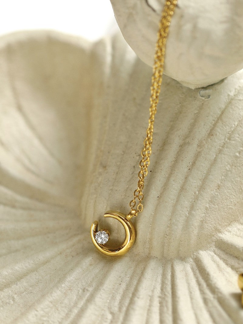 Simple Titanium Steel 18K Gold Plating Non-fading Necklace – view 6