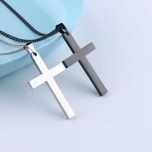 Cross Necklace Minimalist Stainless Steel Accessory