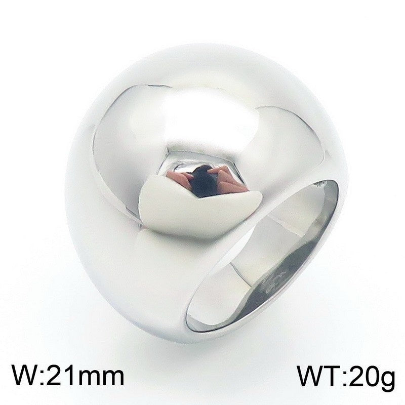 Exaggerated 18k Gold-plated Titanium Steel Ring For Men And Women – view 17