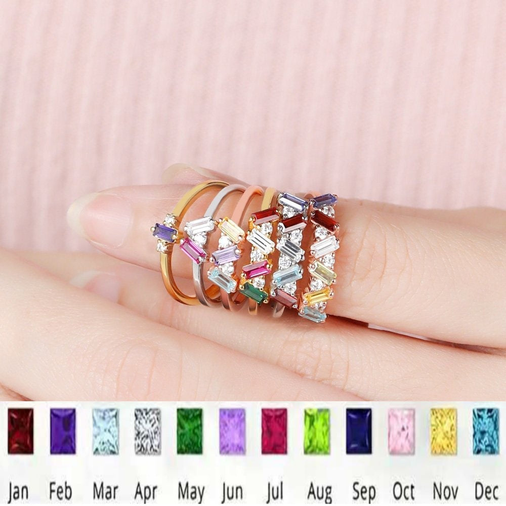 Stainless Steel Customized Zircon Ring – Style B – view 2