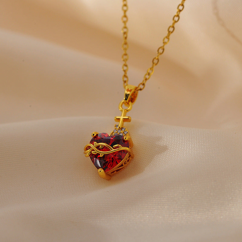 Gold Love Chain Stainless Steel Necklace – view 2
