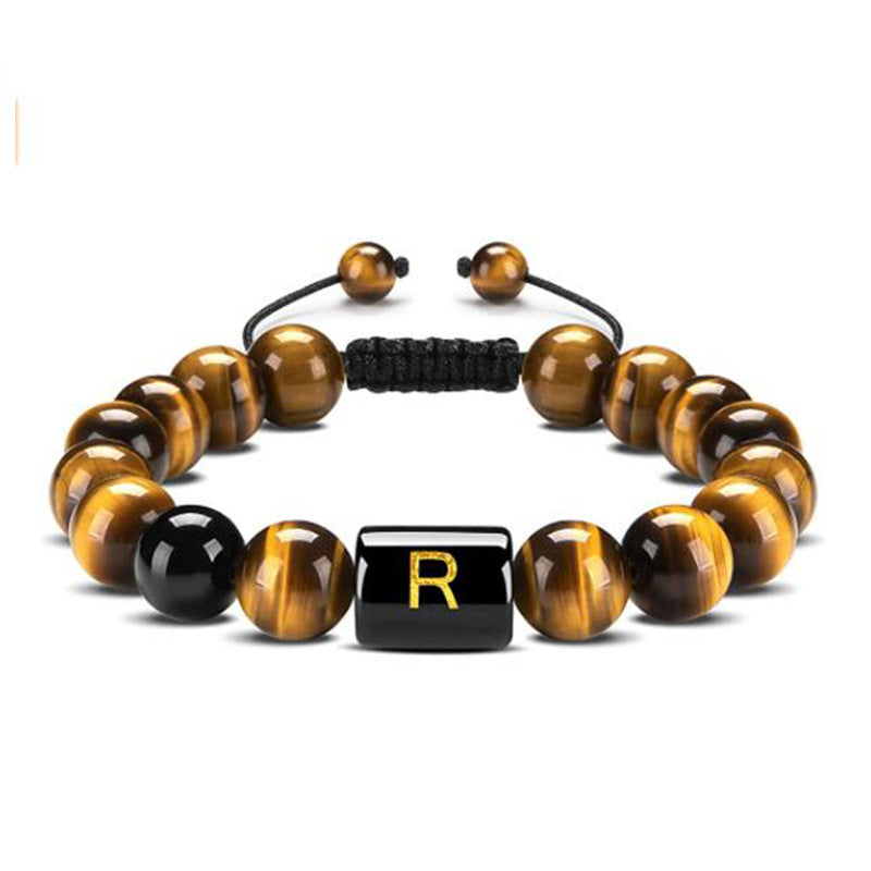 Natural Tiger Eye Stone Agate Bead Bracelet – view 7