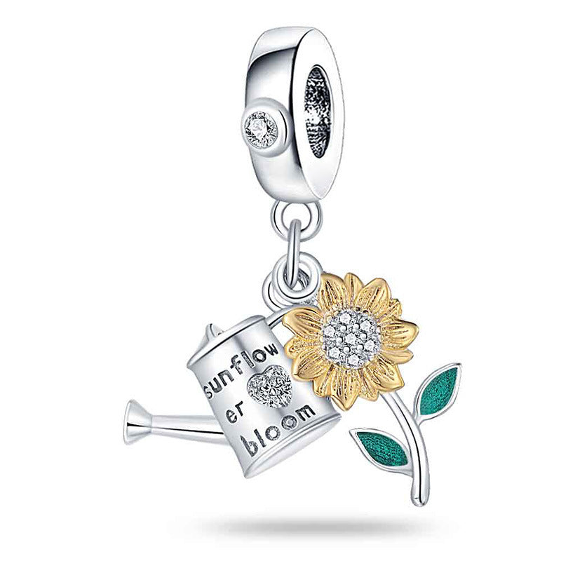 Sunflower-shaped Copper Bead Pendant Bracelet Accessory – view 5