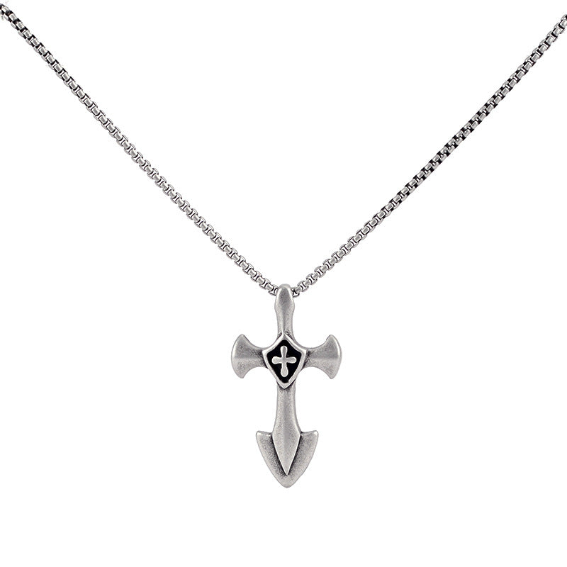Men's Hip Hop Titanium Steel Dog Tag Stainless Steel Pendant Necklace – view 4