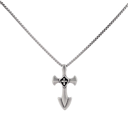 Men's Hip Hop Titanium Steel Dog Tag Stainless Steel Pendant Necklace – view 4