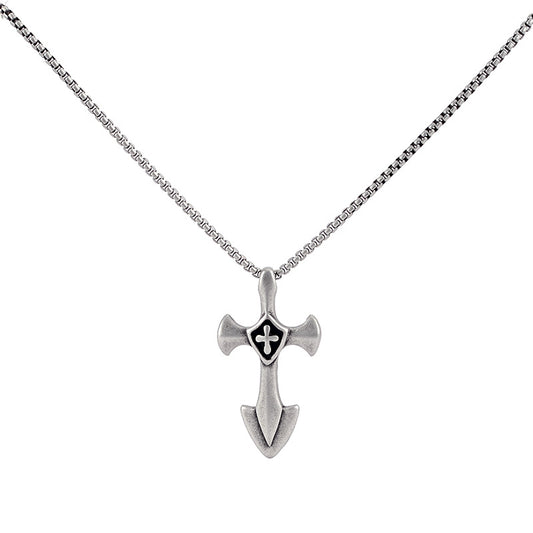 Men's Hip Hop Titanium Steel Dog Tag Stainless Steel Pendant Necklace – view 4