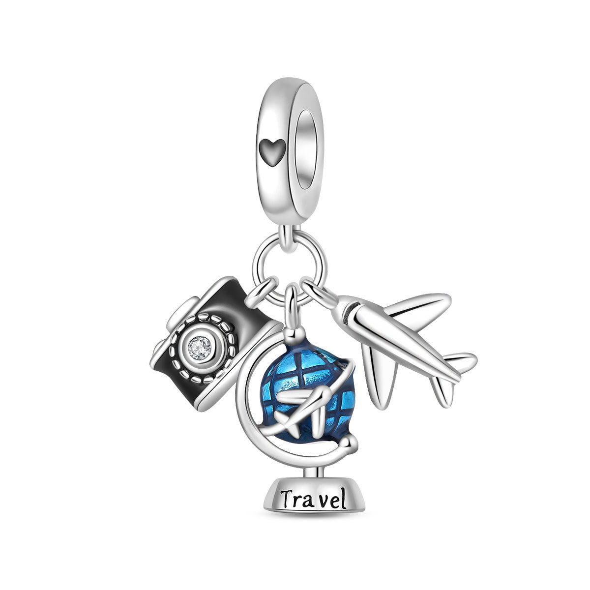 Airplane Suitcase World Travel DIY Bead Pendant Jewelry Accessory – view 15