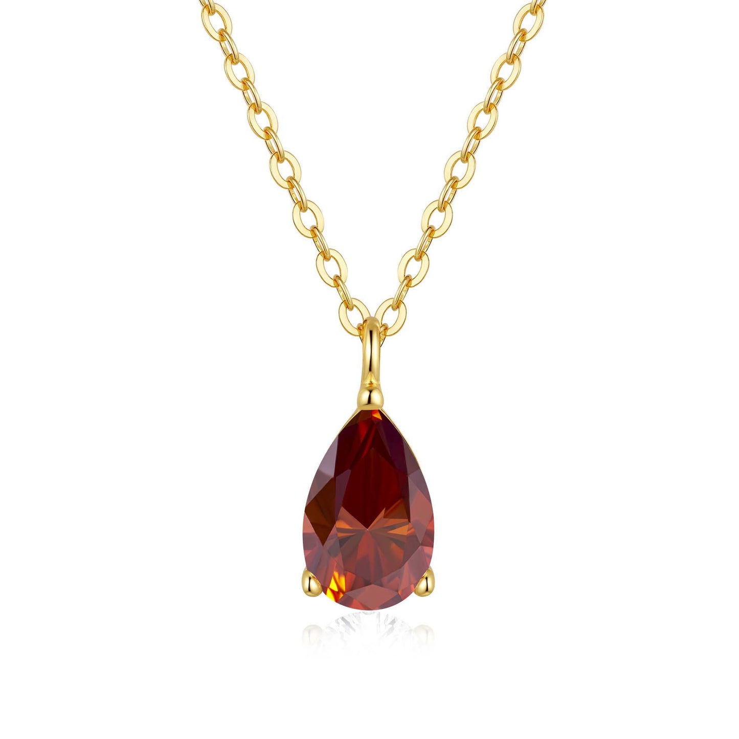 Womens 14K Gold-Plated 925 Sterling Silver Moissanite Necklace – view 9