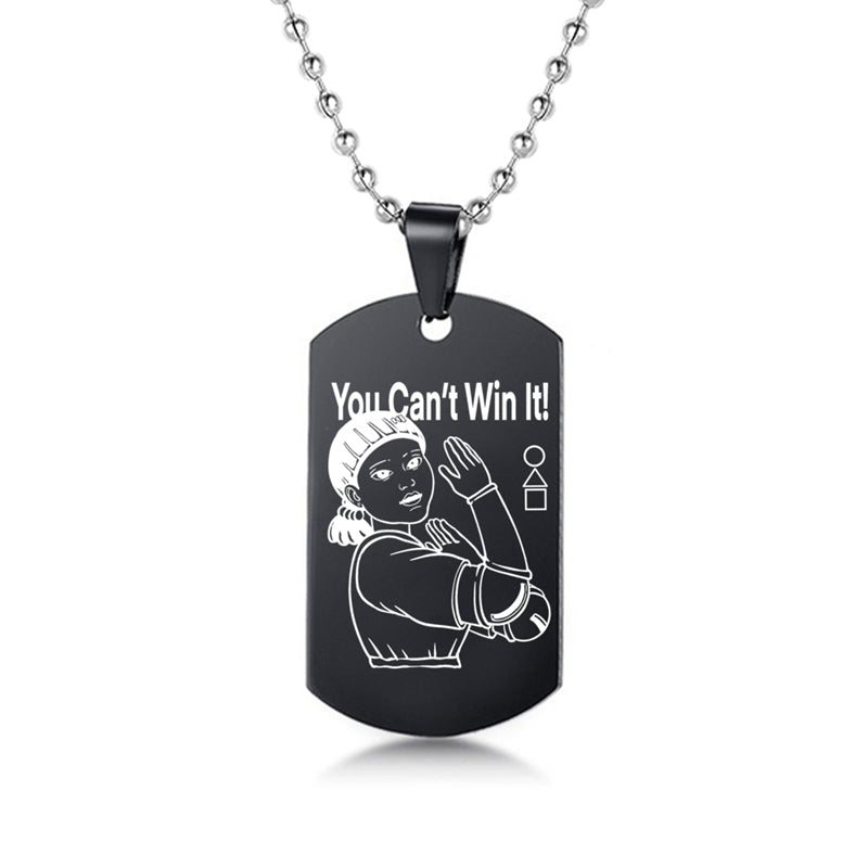 Squid Game Symbol Dog Tag Necklace – view 3