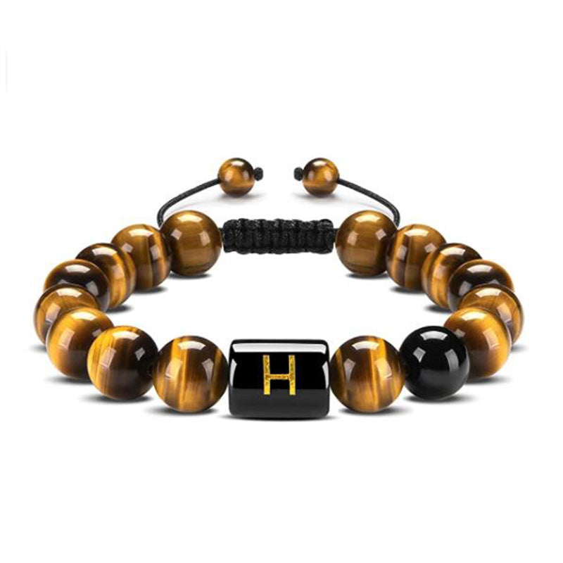 Natural Tiger Eye Stone Agate Bead Bracelet – view 18