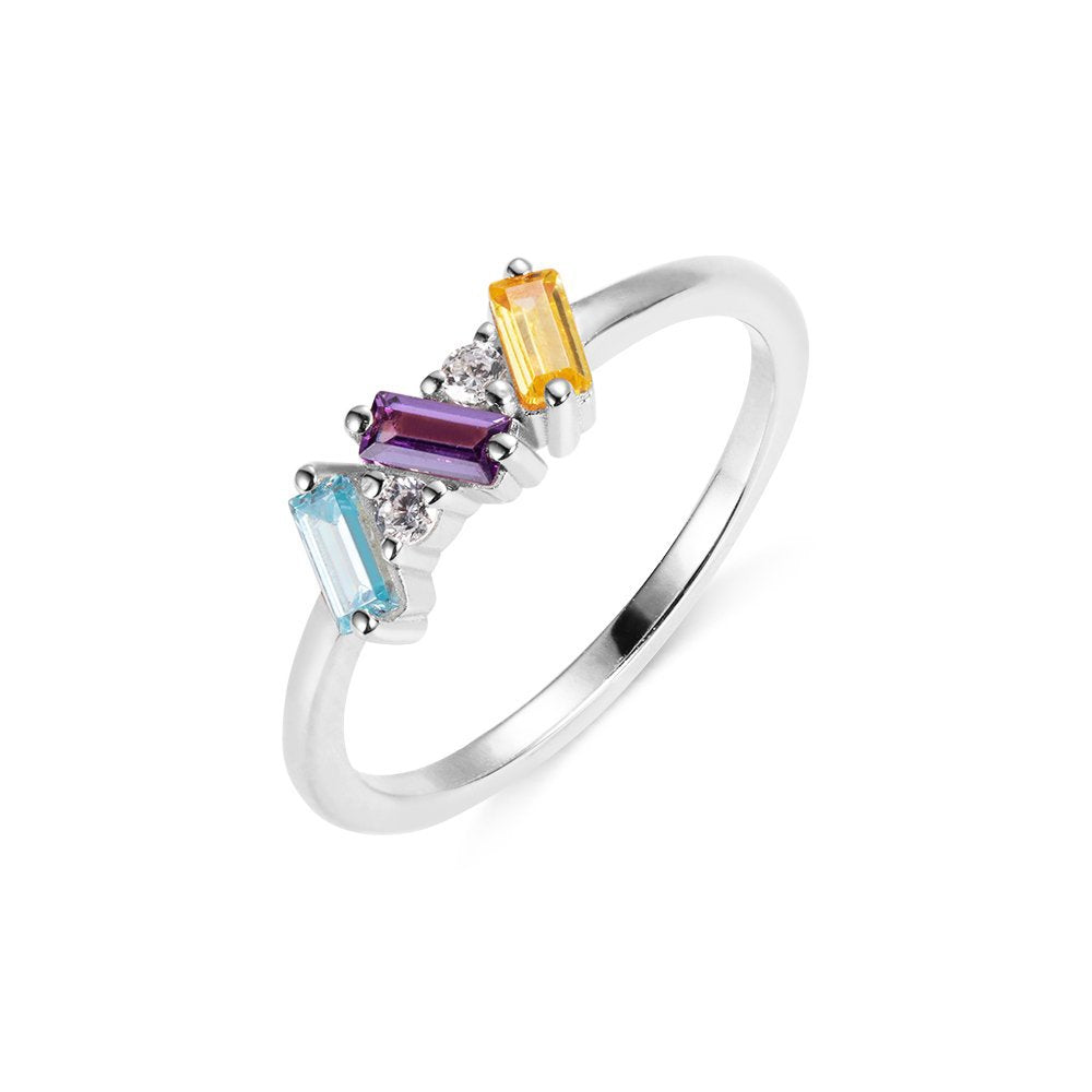 Stainless Steel Customized Zircon Ring – Style B – view 5