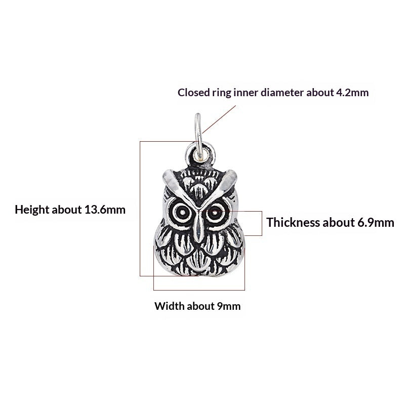 Sterling Silver Jewelry Pendant Cute Owl Pendant – view 5