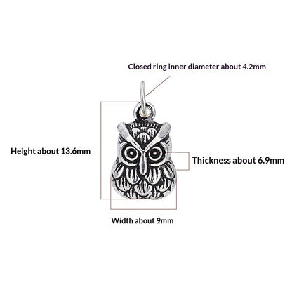 Sterling Silver Jewelry Pendant Cute Owl Pendant – view 5