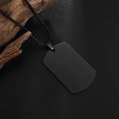 High Polished Stainless Steel Dog Tag Necklace – view 3