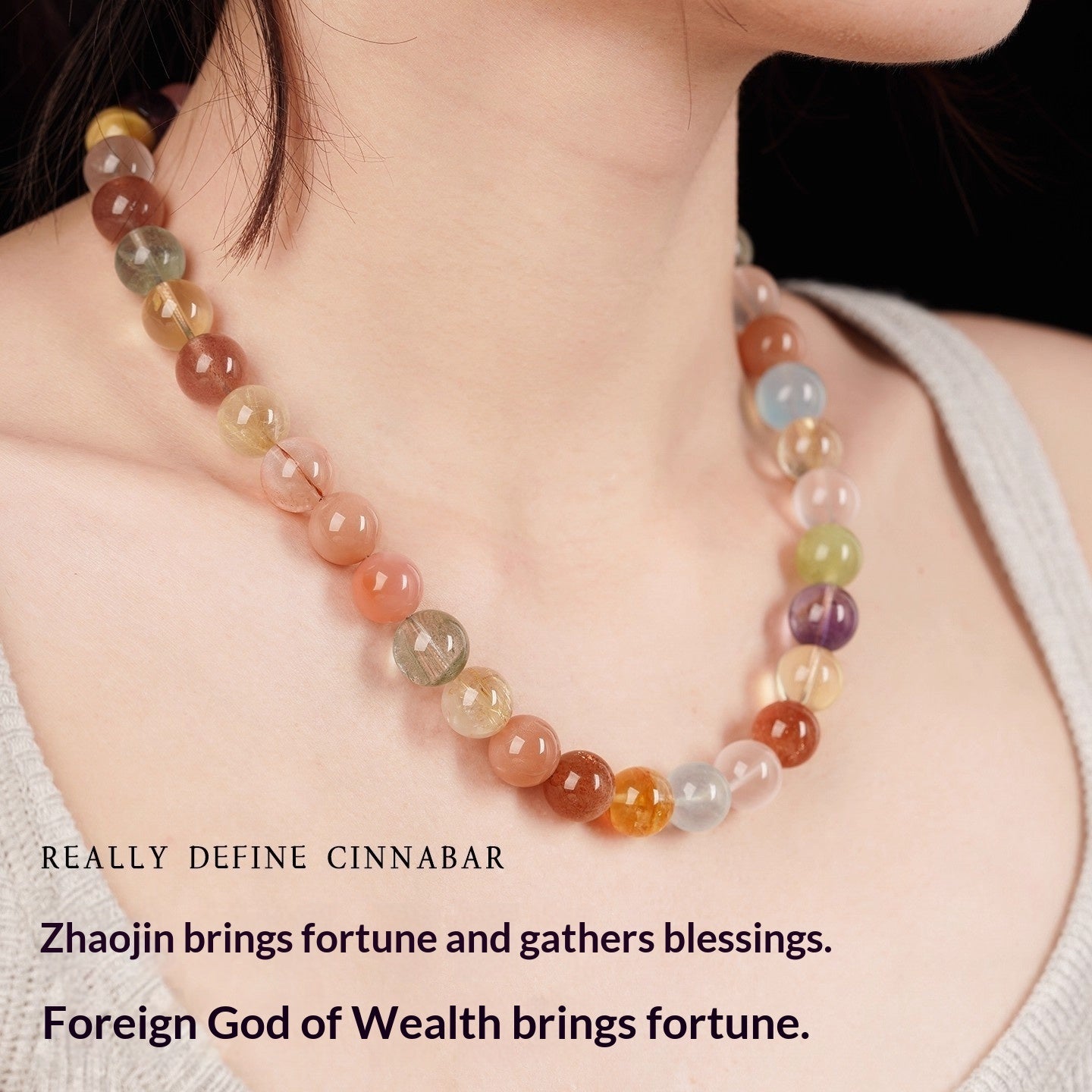 Womens Fashionable And Unique Crystal Beaded Necklace – view 2
