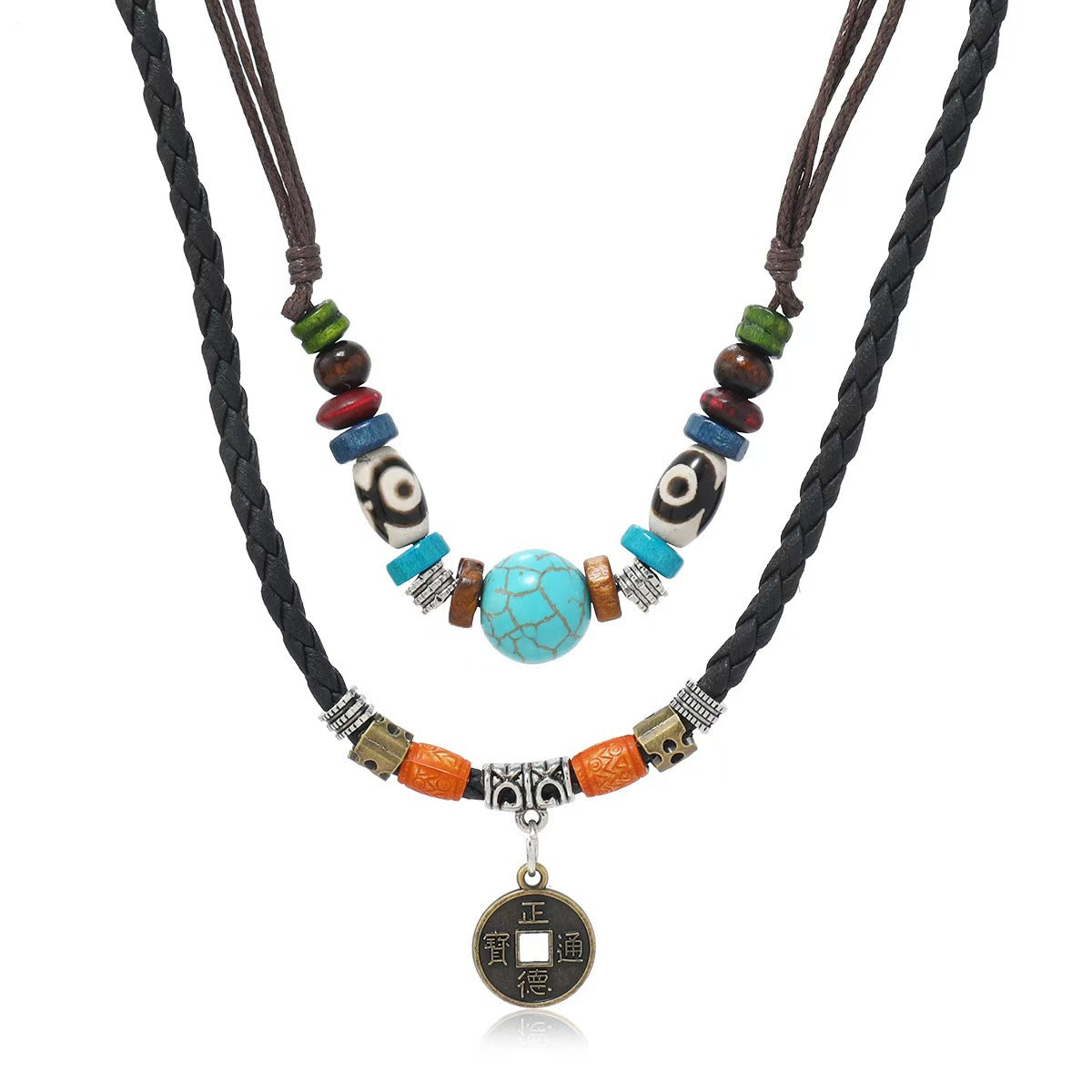 Bohemian Necklace Vintage Multi-layered – view 4