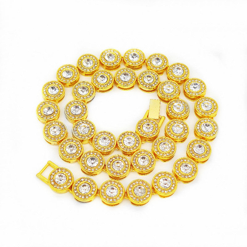 Double Gold Chain Full Diamond Hip Hop Rap Hip Hop Necklace – view 8
