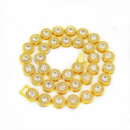 Double Gold Chain Full Diamond Hip Hop Rap Hip Hop Necklace – view 8