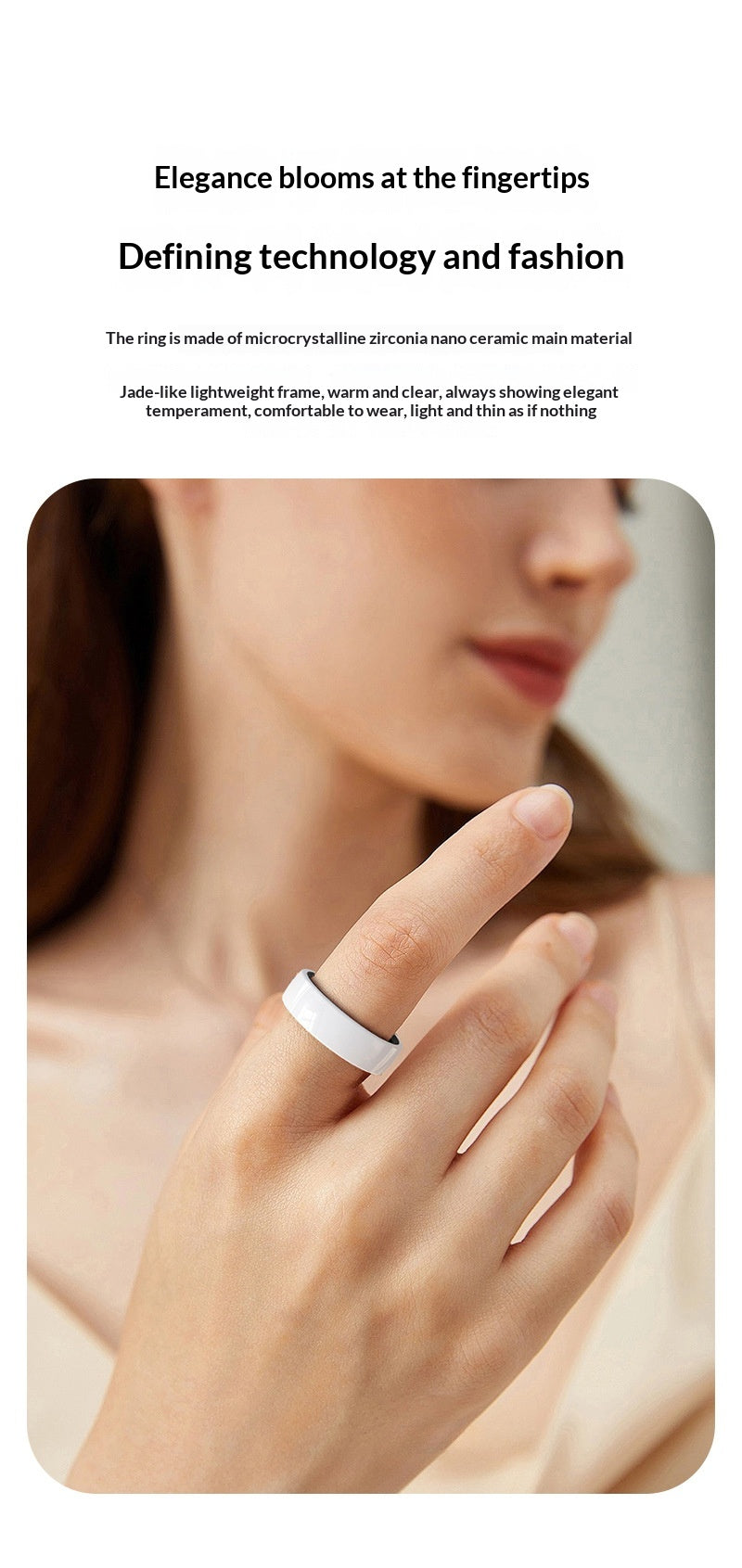 Mens And Womens Step-counting, Heart-rate, And Blood-oxygen Ring – view 5