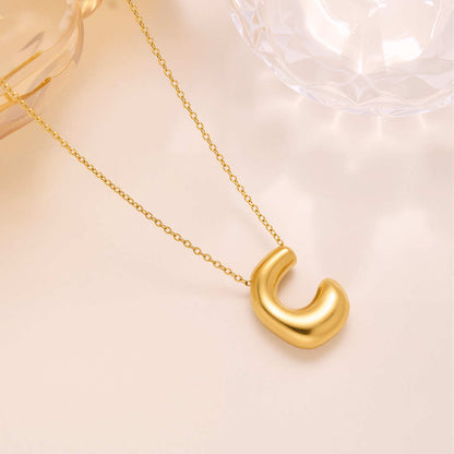 New Titanium Steel 18K Gold-Plated 26-Letter Necklace – view 6