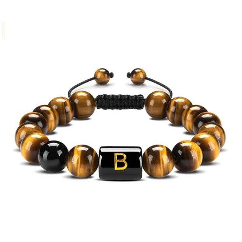 Natural Tiger Eye Stone Agate Bead Bracelet – view 12