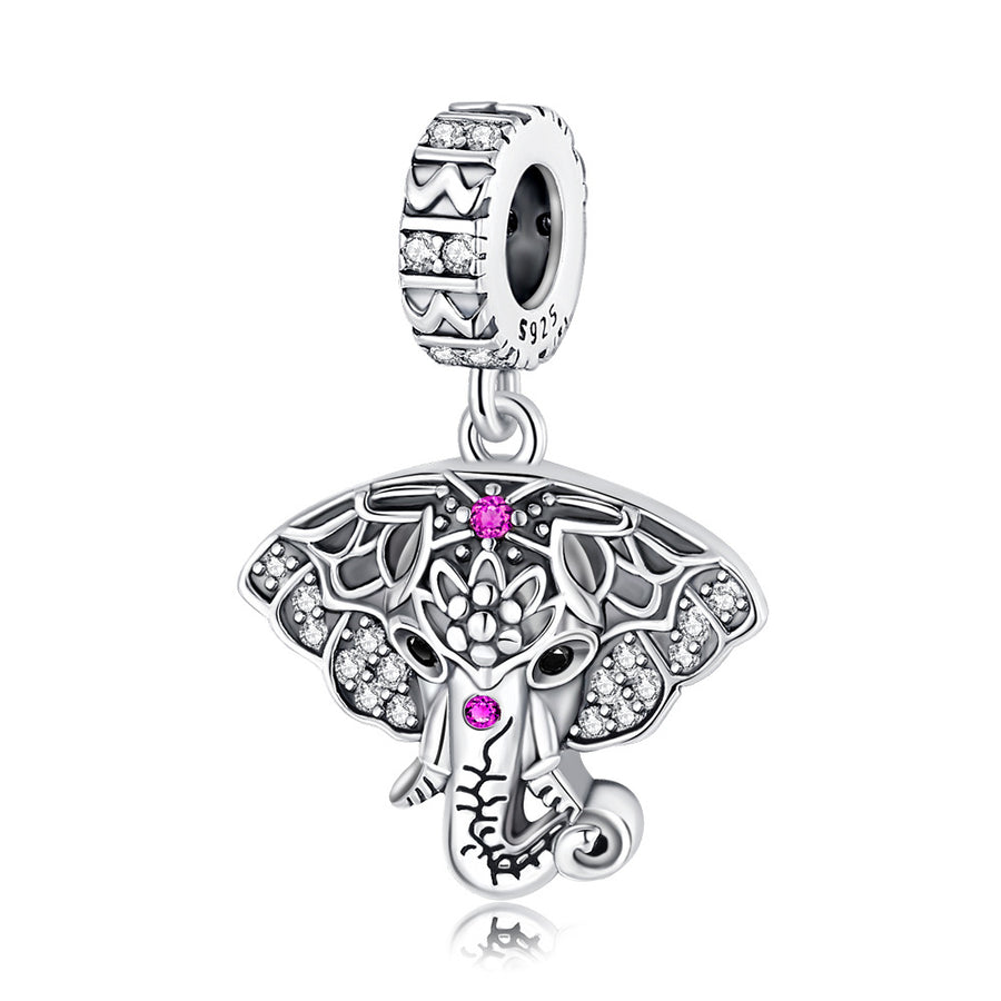 Silver-plated Elephant Pendant With Beads – view 12