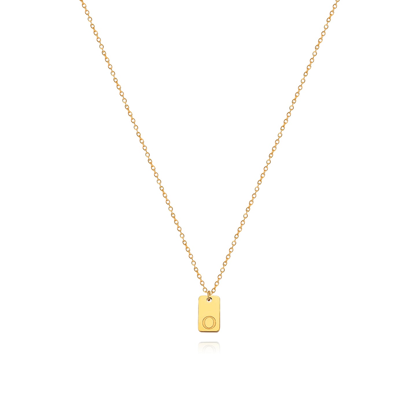Stainless Steel Simple 26 Letter Tag Pendant Necklace – view 16