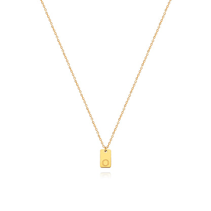 Stainless Steel Simple 26 Letter Tag Pendant Necklace – view 16